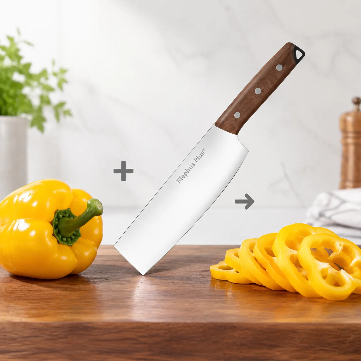 New Professional Kitchen Knife High Carbon Steel Slicing&Bone Cleaver With Wood Handle|All-Purpose Utility Chef Knife