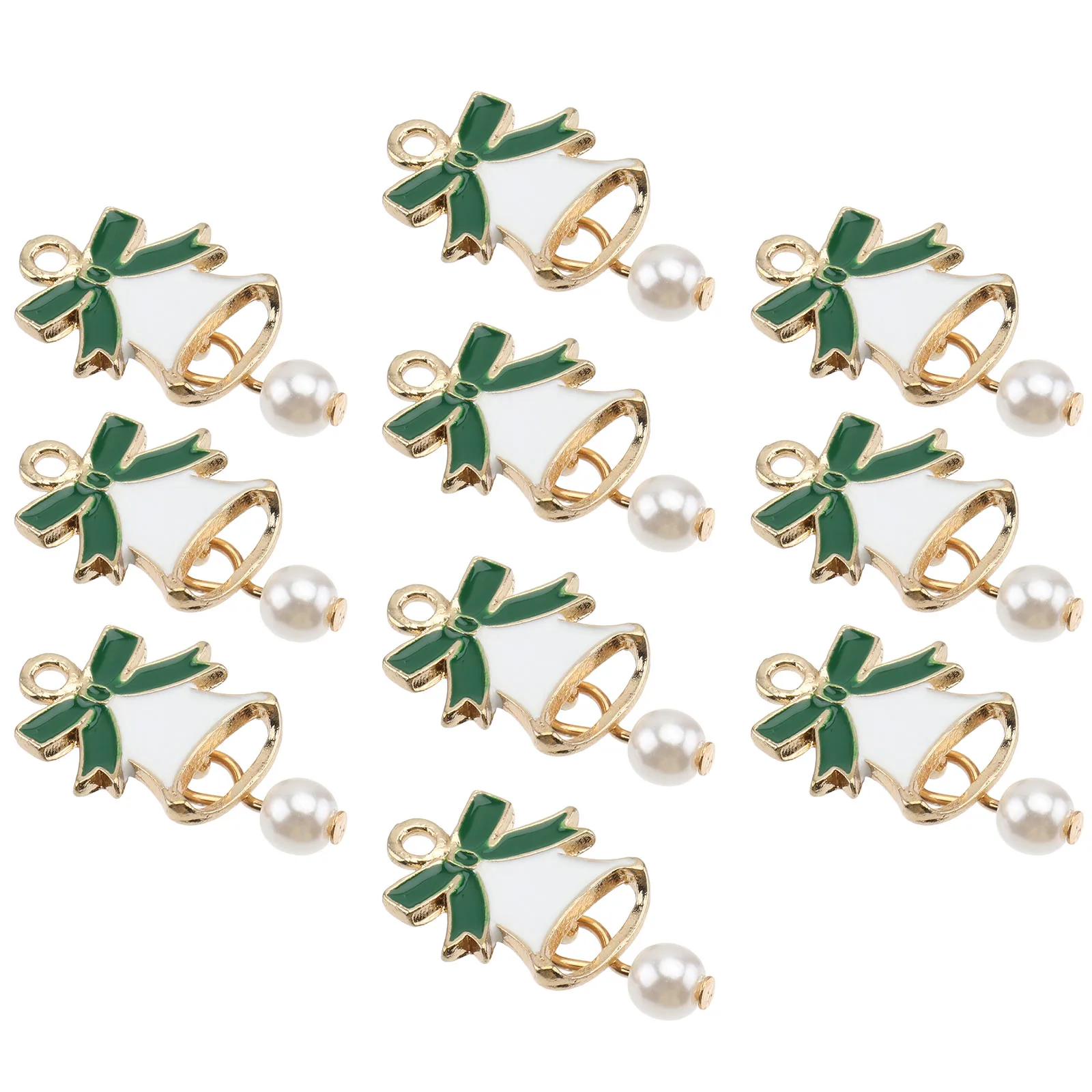 

Christmas naments Accessories Alloy Pendant White Mini Bells Charm Jewelry Craft Projects Holiday Gifts Christmas Decor