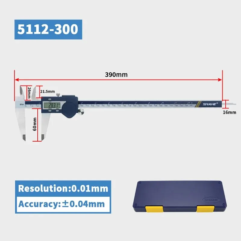 SHAHE Gehard roestvrij staal Digitale schuifmaat Elektronische schuifmaat Micrometer meetinstrumenten