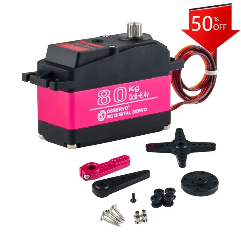 UniFlyExcellent DS5180 Digital Servo 80KG Motor Metal Robotic 180/270Degree