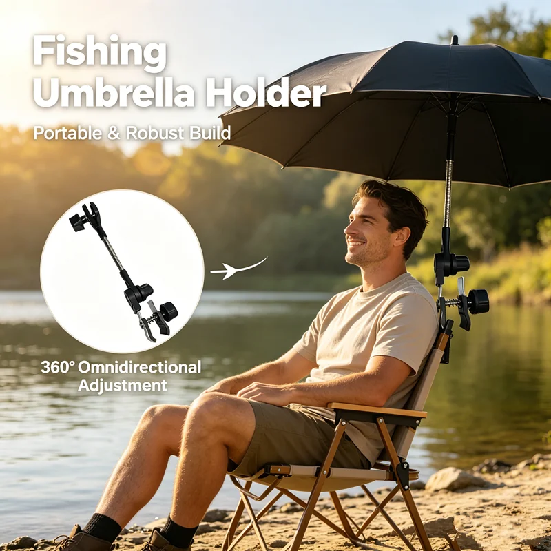 Outdoor Camping Umbrella - Taşınabilir Balıkçılık Şemsiyesi Tutucu Kelepçesi –