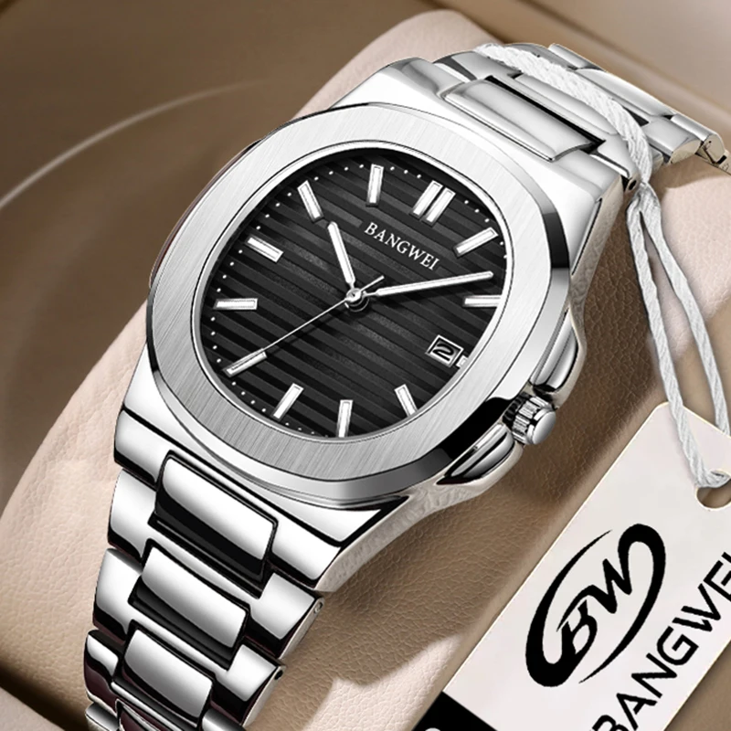 

2024 New LIGE Luxury Watch Men Business Waterproof Male Clock Luminous Date Stainless Steel Square Quartz Men Watch reloj hombre