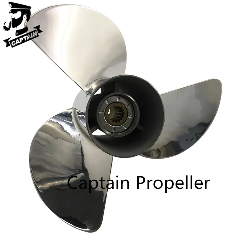 Captain Boat Propeller 13x17 Fit Yamaha Outboard Engine 75HP 80HP 85HP 90HP 115HP 130HP Stainless Steel 15 Tooth Spline RH Parts