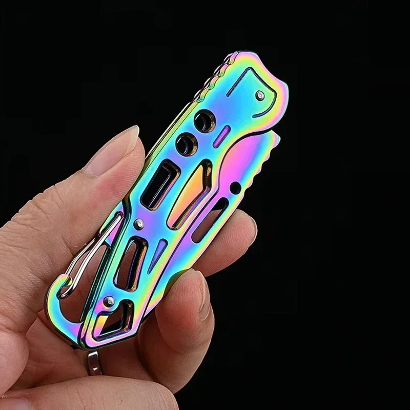 Folding Pocket Knife Stainless Steel Survival Hunting Camping Fishing Portable Fruit Carrying Outdoor Tools Survival Hand Tools