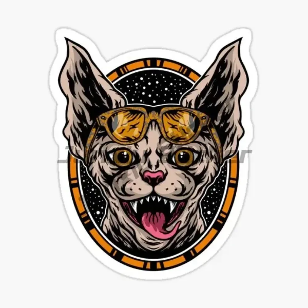 

Sphinx Hairless Cat Color Creative Car Sticker Van Bicycle Racing Window Wall Laptop Decals