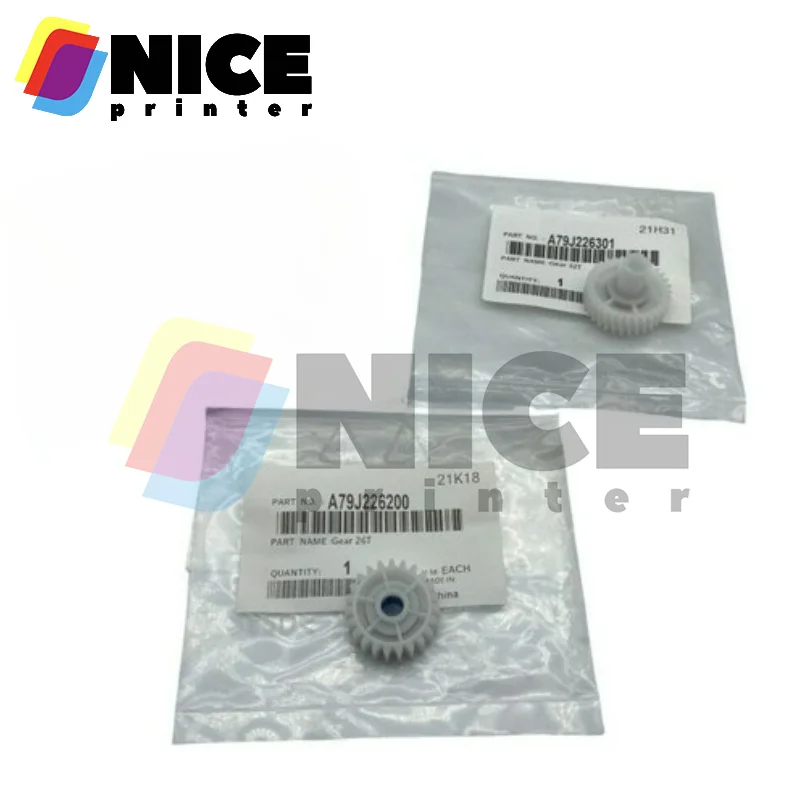 1SET Original One Way Carton Paper Feed Drive Gear 558 458 is for Konico Minolta C558 C458 A79J226200 A79J226301
