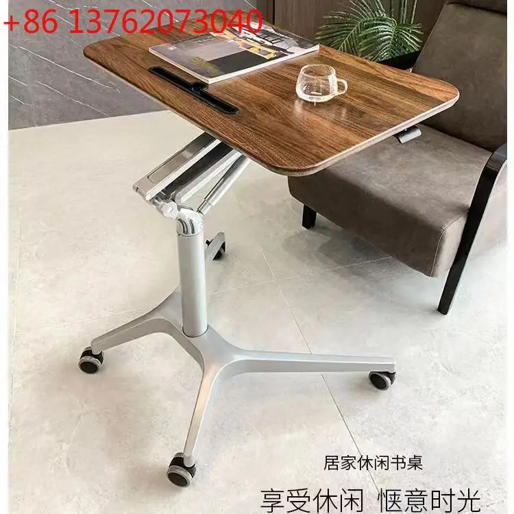 Pneumatic lifting adjustment table Office computer desk Notebook computer desk Intelligent lifting table