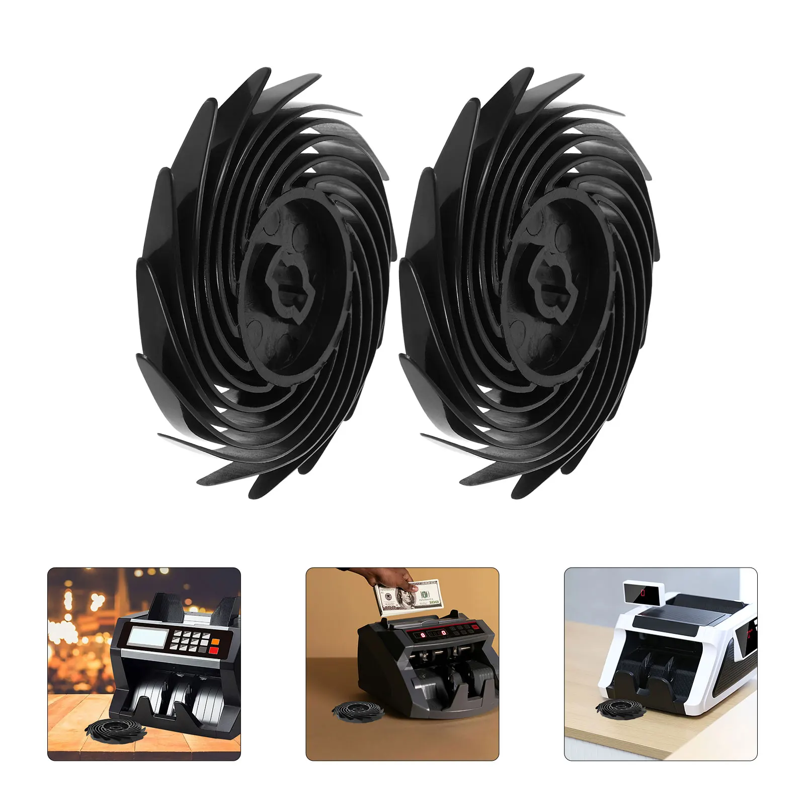 

2pcs Cash Counting Replacement Accessories Plastic Repairing Parts Maple Leaf Wheel for Bill Counter Machine