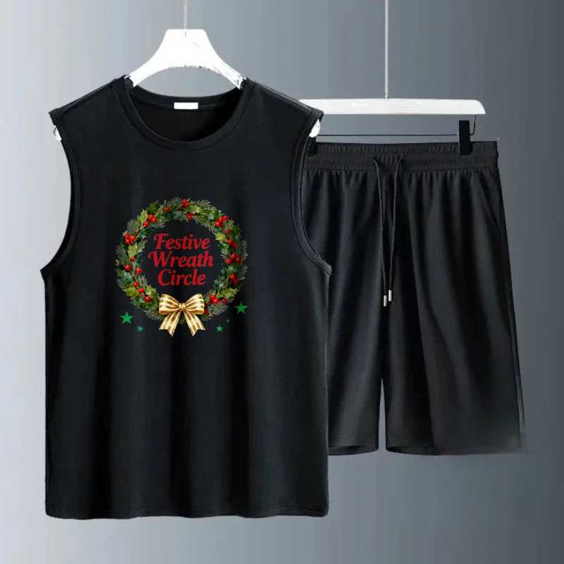 أطقم قمصان بدون أكمام للرجال من البوليستر بأكمام قصيرة + شورتات قابلة للتنفس أطقم رجالية جديدة من Summer Fashion طقم سويت شيرت لكرة القدم