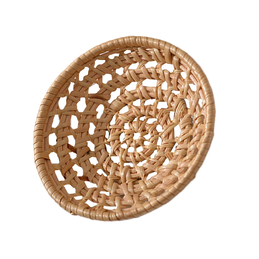 

Sundries Organizer Hamper Basket Desktop Fruit Tray Rattan Large Food Containers