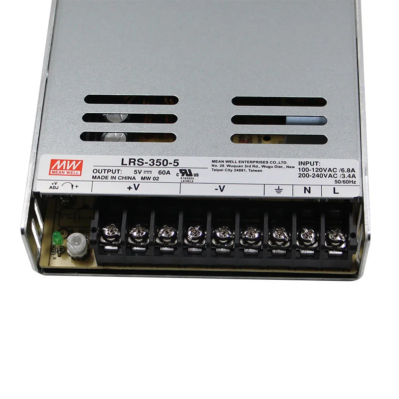 

Mean Well LRS-350-5 300 Вт 60 А 5 В источник питания постоянного тока SMPS переключение 110-240 В доступен для светодиодного полноцветного модуля экрана дисплея