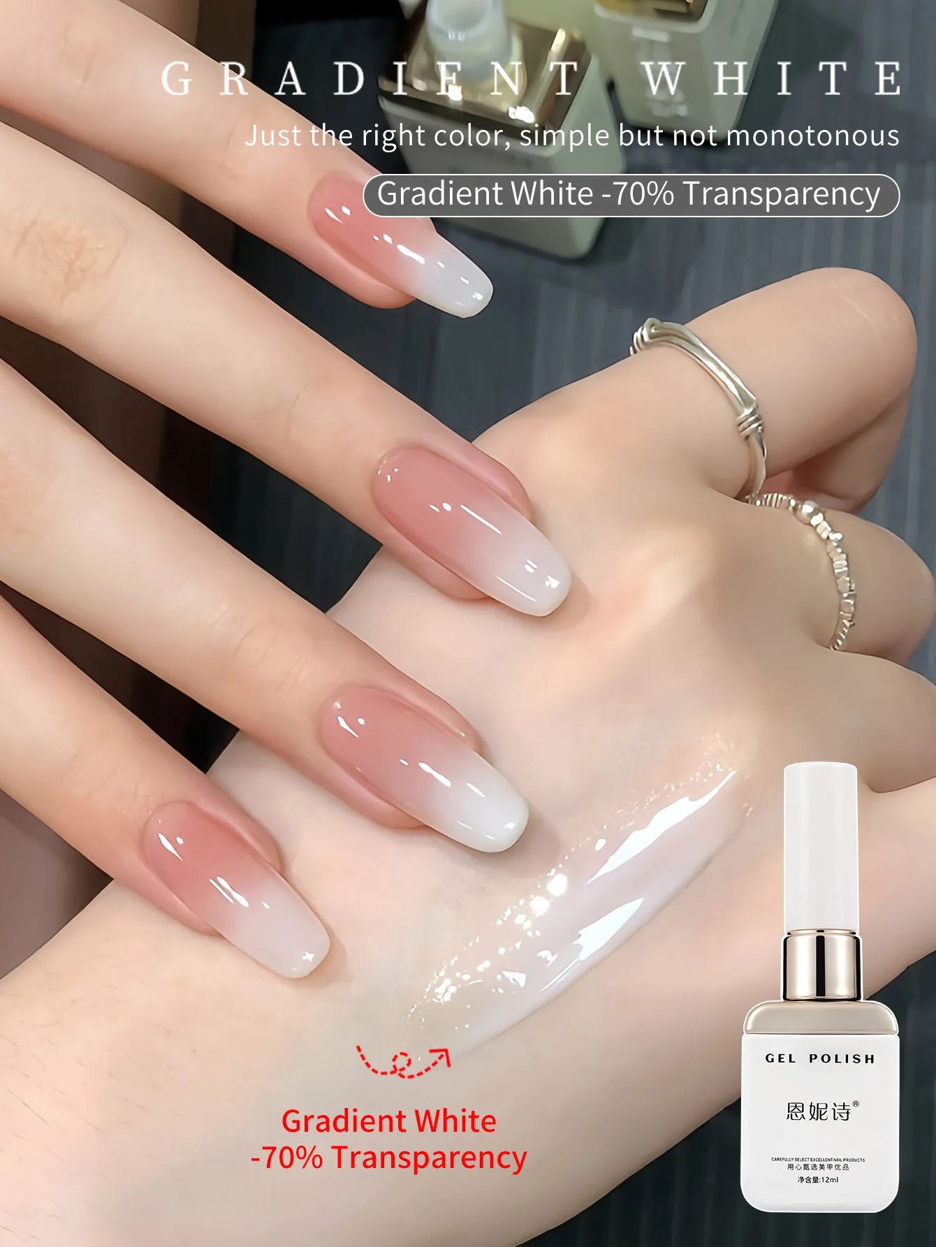 2 قطعة 12 مللي حليبي الأبيض هلام طلاء الأظافر طلاء الأظافر اللون الطبيعي شفافة هلام نقع قبالة LED واضح معطف الصابون رسومات أظافر الأبيض