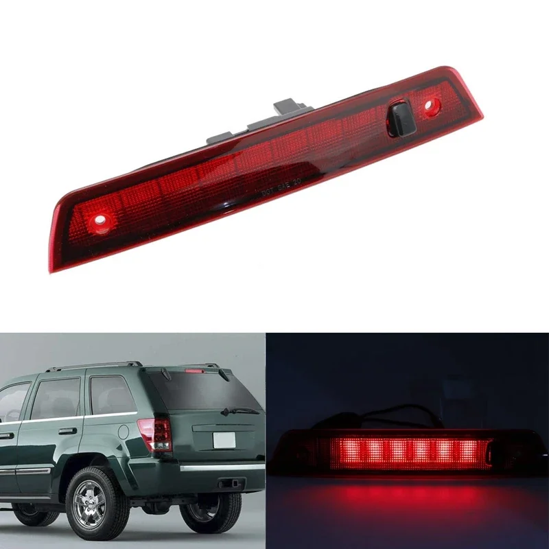 

NEW-Rear Third 3Rd Brake LED Light High Mount Stop Light Reverse Brake Light For Jeep Grand Cherokee 2005-2010 (Red)