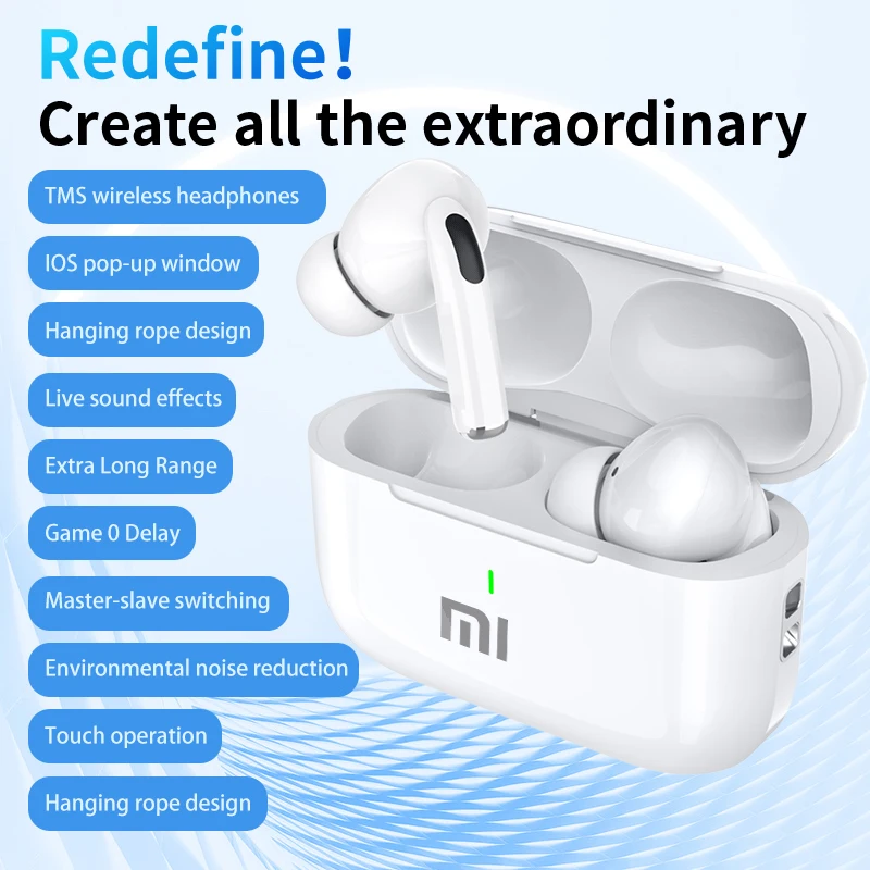 XIAOMI Wireless Earphone E17 ANC Noise Cancelling Bluetooth Headphone MIJIA Sport HIFI Stereo Sound In Ear Headset Built-in Mic