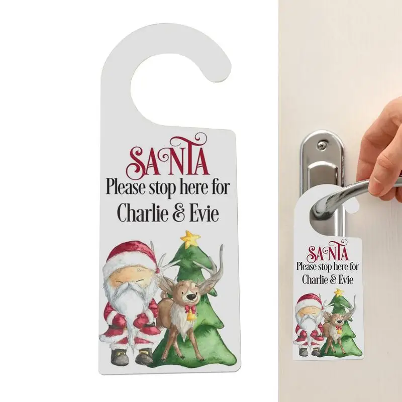 Kerst Deurklink Hangers Deurknop Boom Ornament Deurklink Ornament Santa Claus Ornamenten Festival Vakantie Decoratie