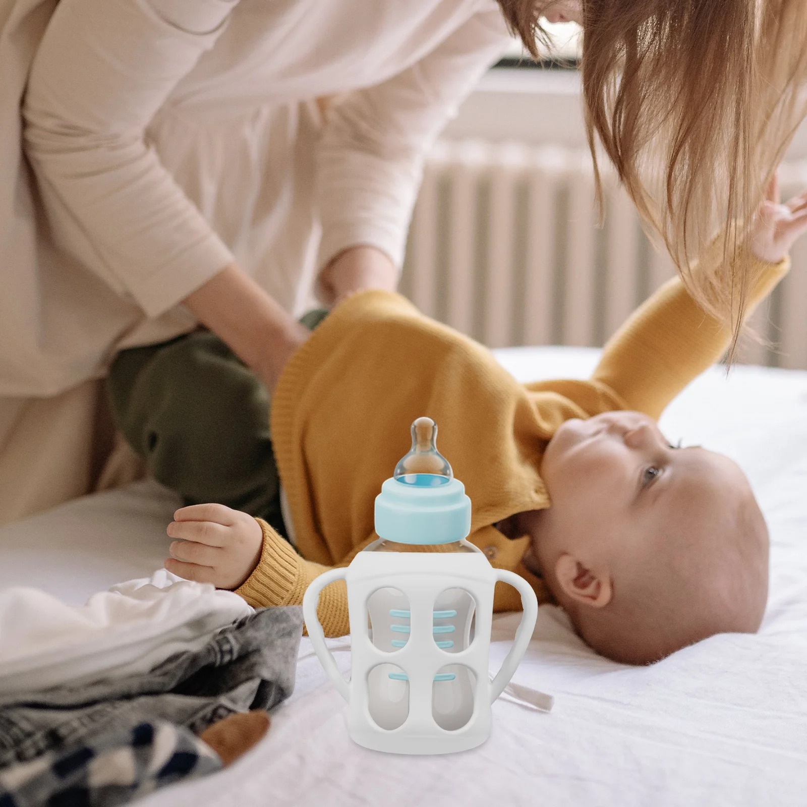 

Newborn Holder Baby Bottles Gripper Handle Handles Carrier Feeding Station Organizer