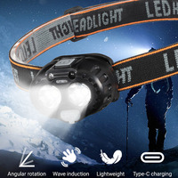 Mini Led Sensor Fishing Light Strong Powerful Headlamp Torch Outdoor Head Lamp Waterproof Camping Portable LED Sensor Headlamps
