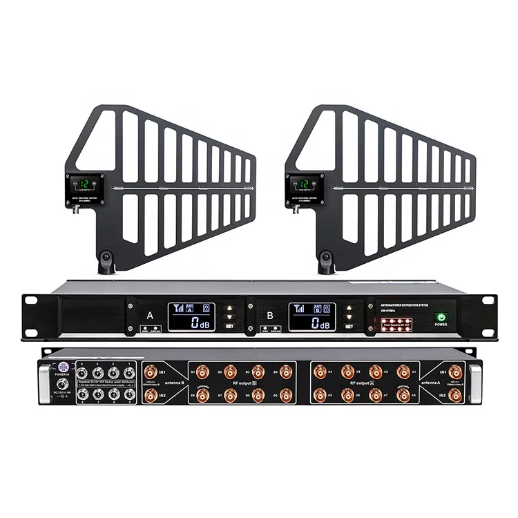 R216 New 16-channel distributor with dual-screen wireless microphone amplifier stage performance signal enhancer