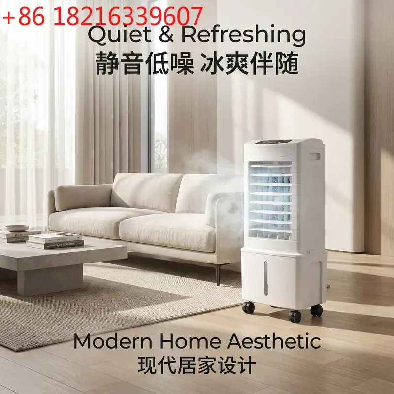 YAO Portable Desktop Air Conditioning Fan with Water Cooling and Humidification for Home Dormitory Office Small Space