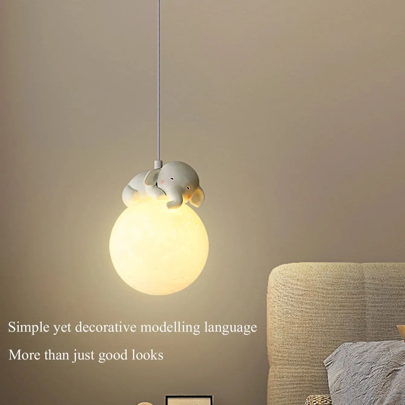 

Подвесные светильники с изображением медвежонка для детской комнаты, светодиодная минималистичная люстра, украшение для дома в скандинавском стиле, прикроватный подвесной светильник для спальни