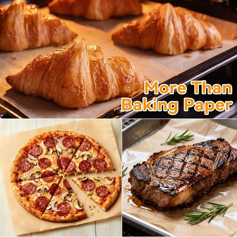 6x6in Unbleached Parchment Paper Sheets Squares for Baking, Patty Paper Liners for Oven, Bread, Cakes, Airfryer Liners Retail