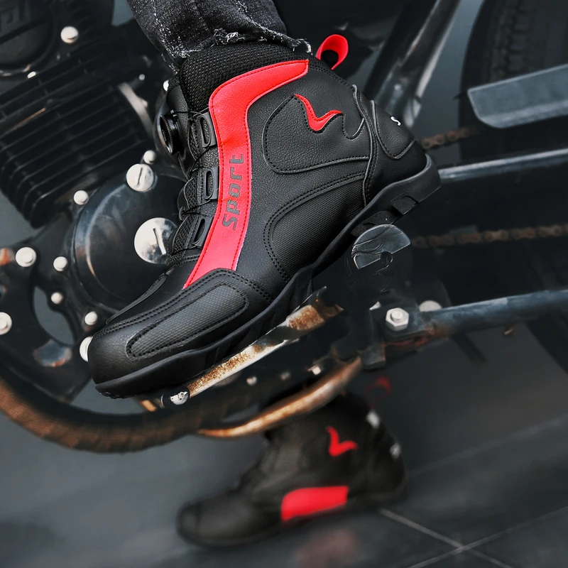 

Мотоциклетные ботинки для езды на мотоцикле, всесезонные, новые, мужские, повседневные, высокие, с защитой, для бездорожья, для активного отдыха