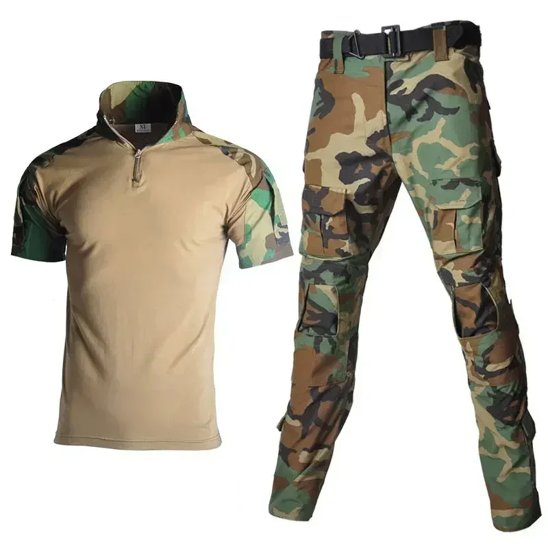 

Outdoor Airsoft Tactical Suits Paintball Uniform Work Wear Clothing Combat Shirts Windproof Camo Cargo Pants Men Hunting Clothes