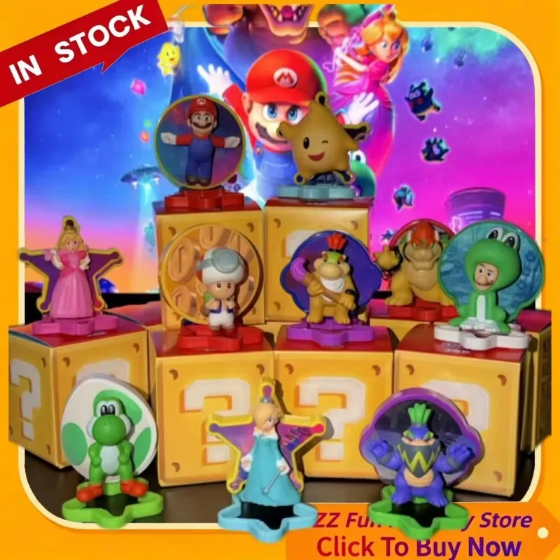 

2026 McDonald's Super Mario Joint Pendant Mario Yoshi Cool Ba Princess Brigitte Chinobio Keychain Hanger Collect Blind Box Gifts
