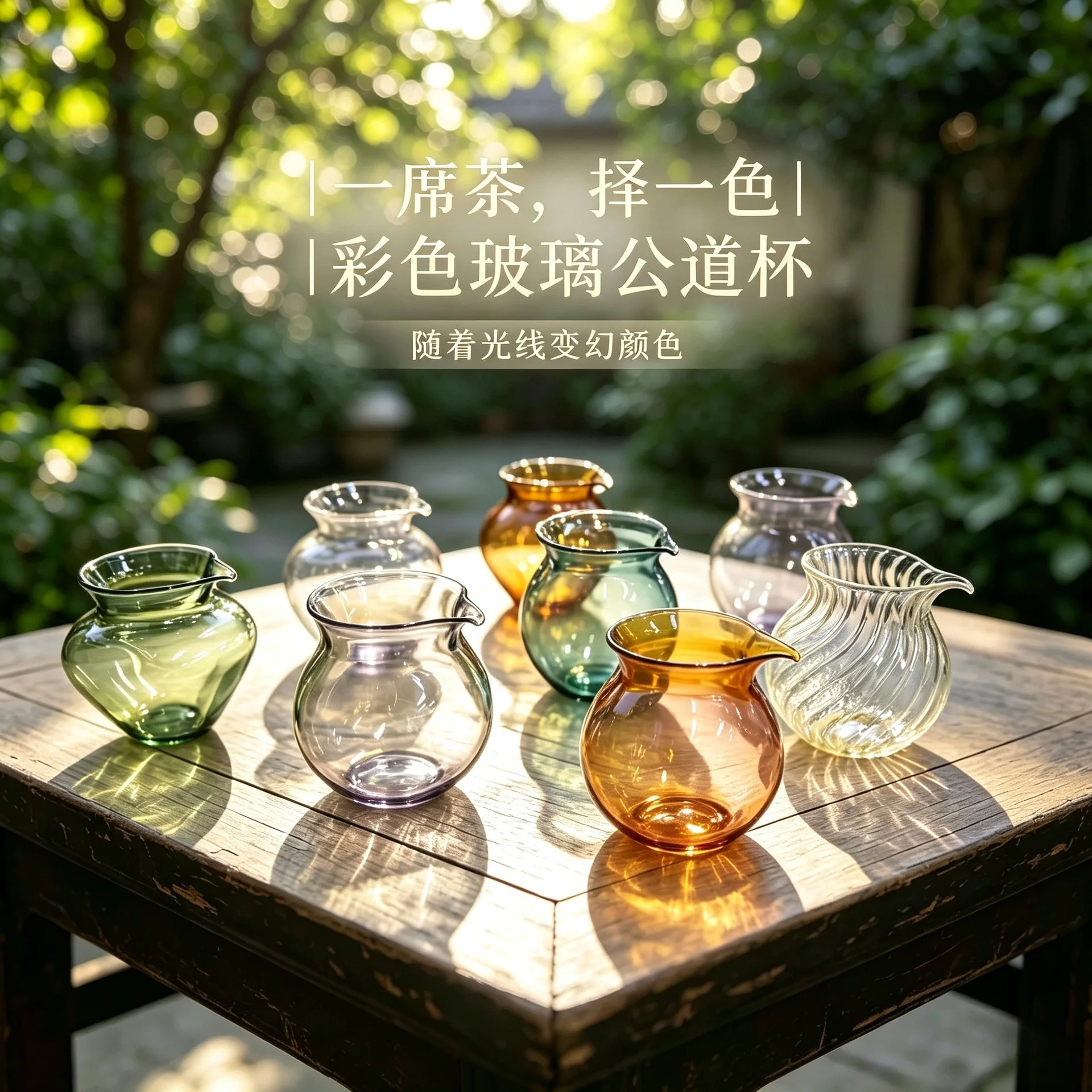 Medieval Style Glass Tea Sea Male Cup Colorful High Borosilicate Glass Fair Cup Tea Dispenser Tea Accessories
