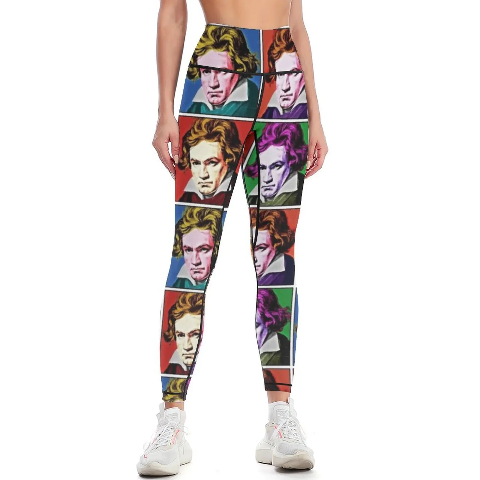 

Ludwig Van Beethoven Pop Art Portrait in 4 Colors Leggings push up legging sports for gym Women's sportswear Womens Leggings