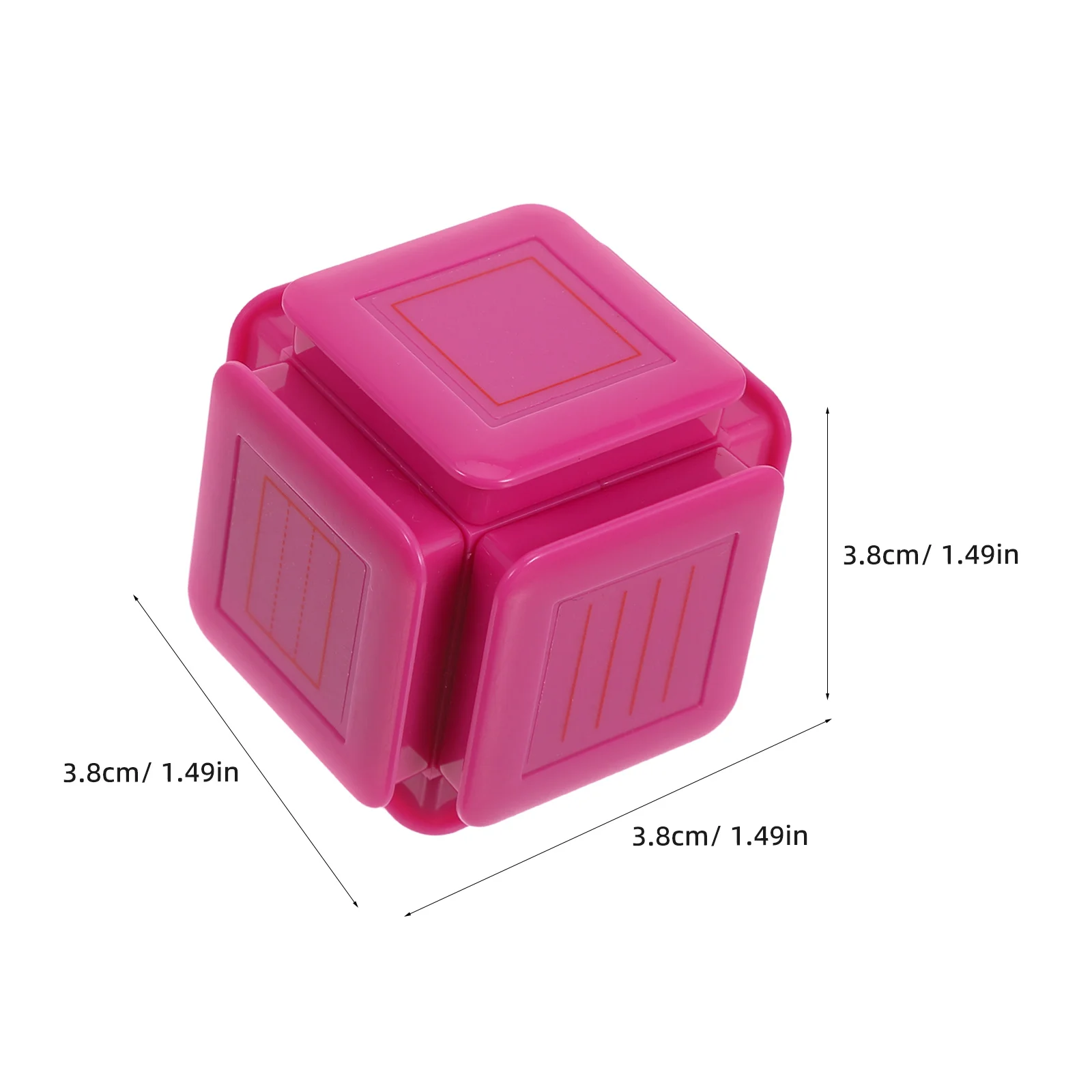 Self-Inking Six-Sided Stamp Set with Grid Line Clock Pinyin Tianzige Mizige for Handwriting Practice Classroom Teaching Supplies