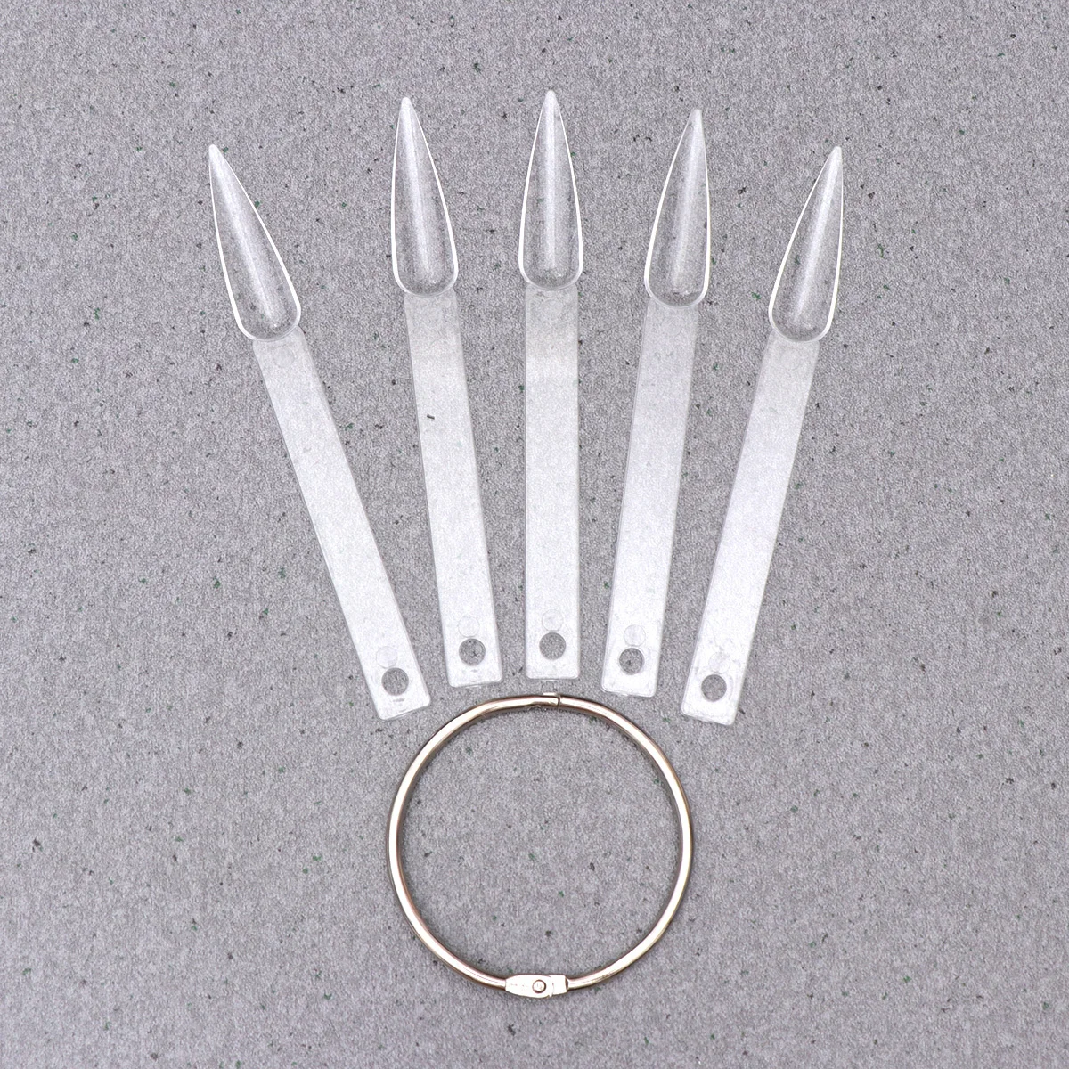 2 juegos de puntas de exhibición de uñas, plantillas de práctica transparentes con forma de abanico, placas de colores duraderas para esmalte de uñas, palos de 40 piezas cada juego