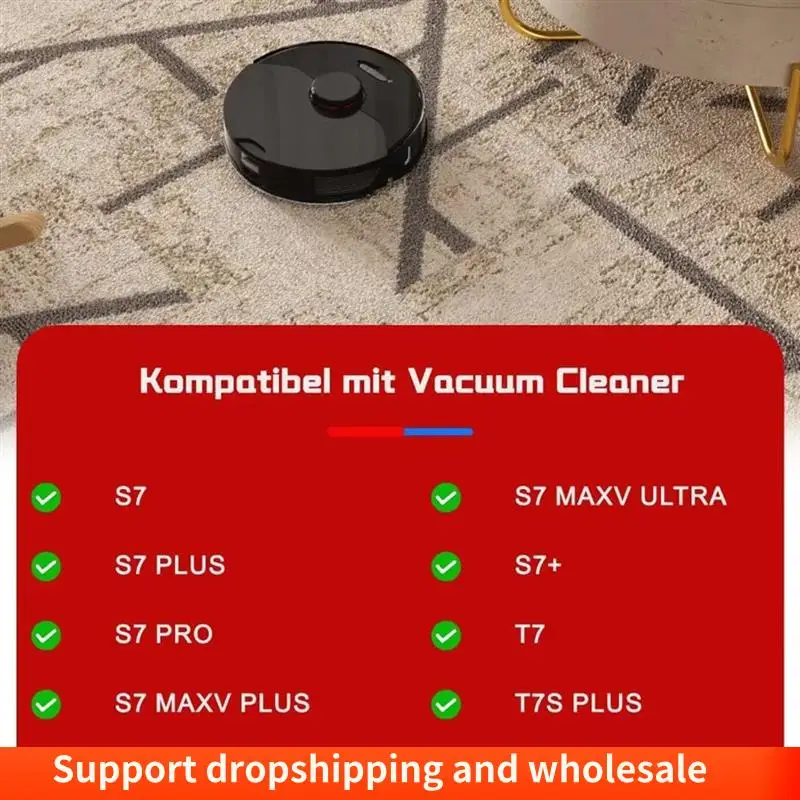 AA86 ل Roborock S7 S7 Plus S7 Maxv S7 Maxv Ultra S7 Pro Ultra جهاز آلي لتنظيف الأتربة فرشاة جانبية رئيسية مرشحات Hepa ممسحة القماش #5