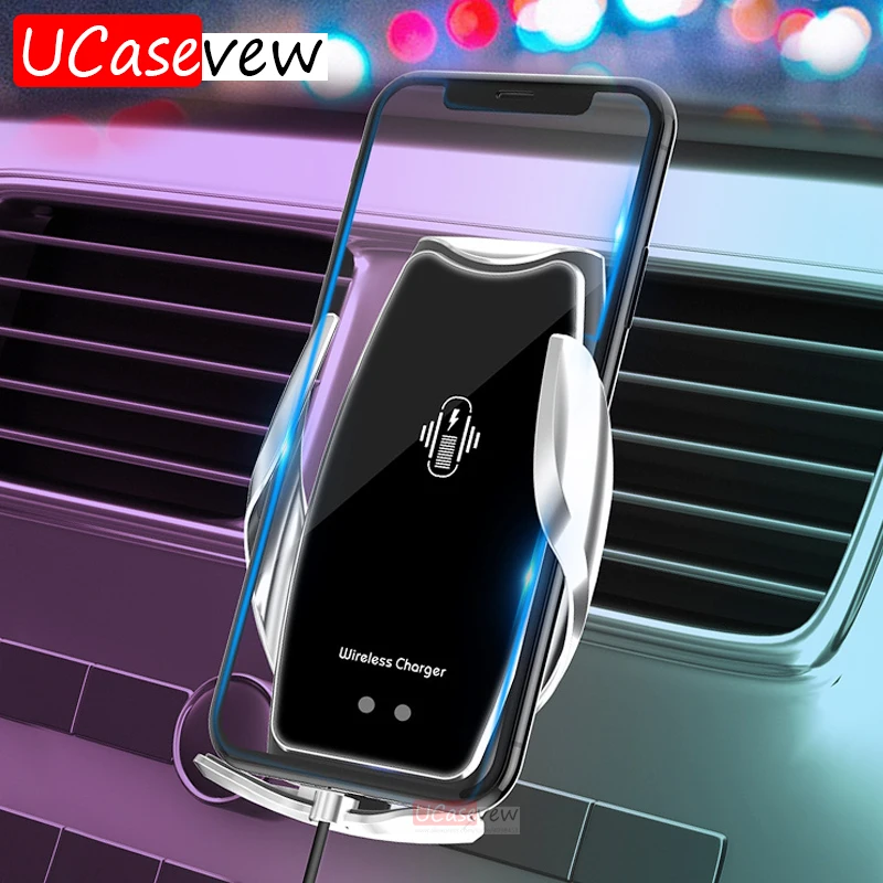 Car Wireless Charger Auto Car Mount Phone Holder Stand For iPhone Samsung Xiaomi Infrared Induction 15W Qi Fast Charging Station