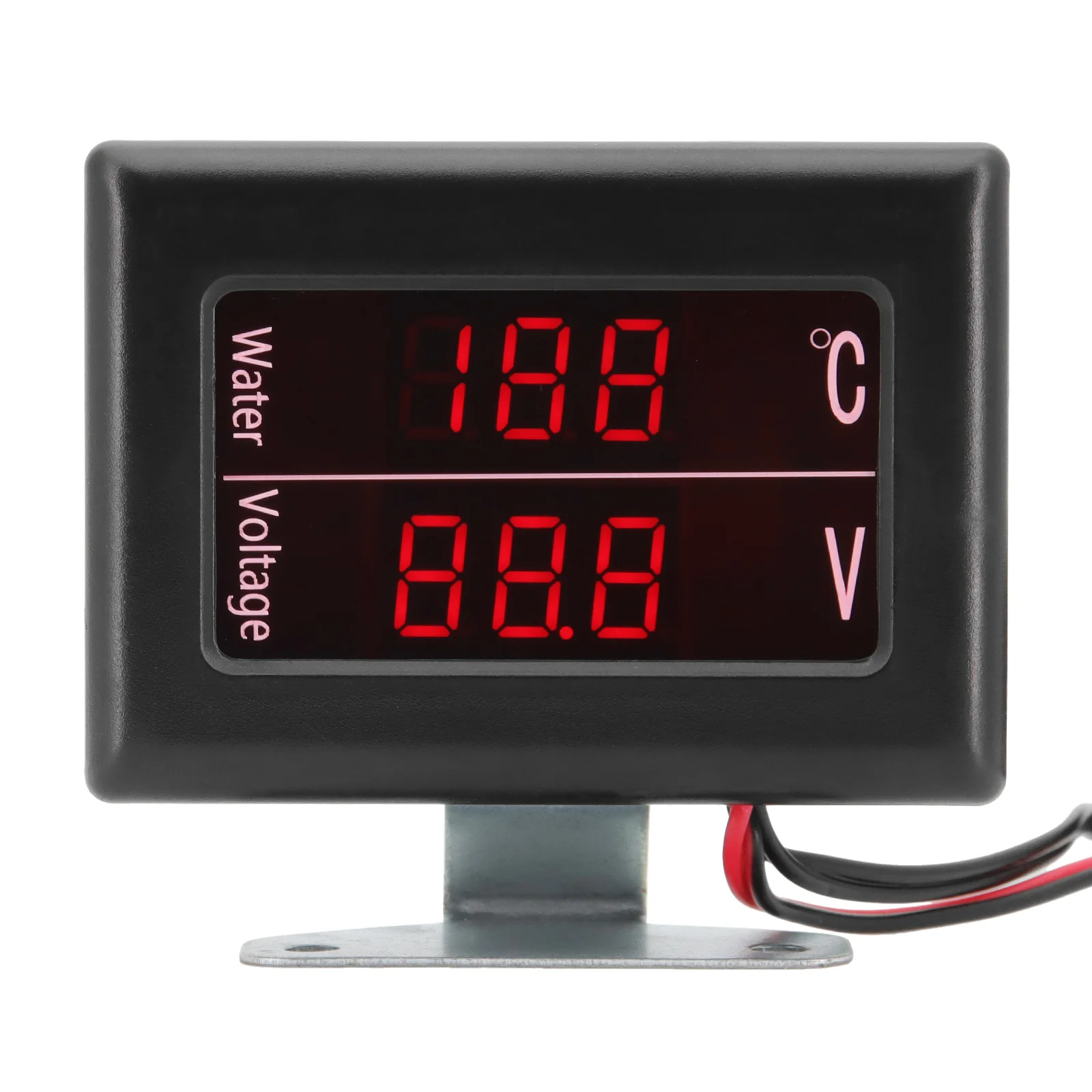 2 In 1 Car LED Digital Gauge Water Temperature + Voltage Meter Universal Car Accessories with  Temp Sensor For 12V 24V Vehicle