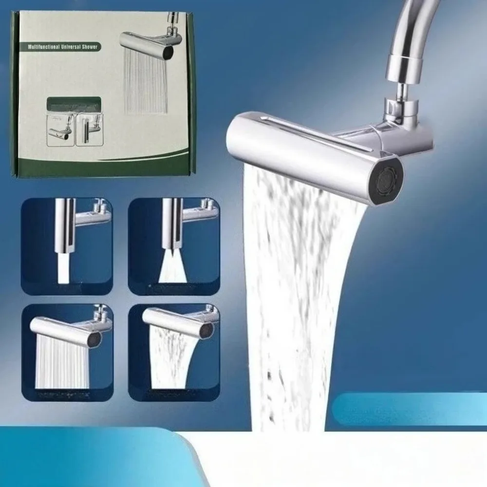 New 3/4 Gear Waterfall Kitchen Faucet Universal Swivel Spout Sprayer Bathroom Basin Water Tap Extender Rainfall Sink Mixer