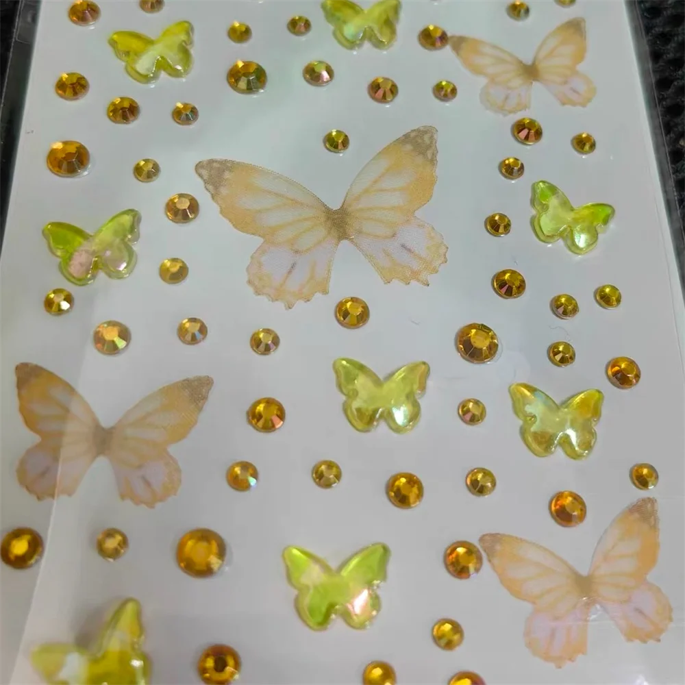 

Purple Mesh Butterfly Sparkling Face Decoration Patch Facial Sticker Mesh Temporary Tattoo For Valentine's Day Halloween Daily