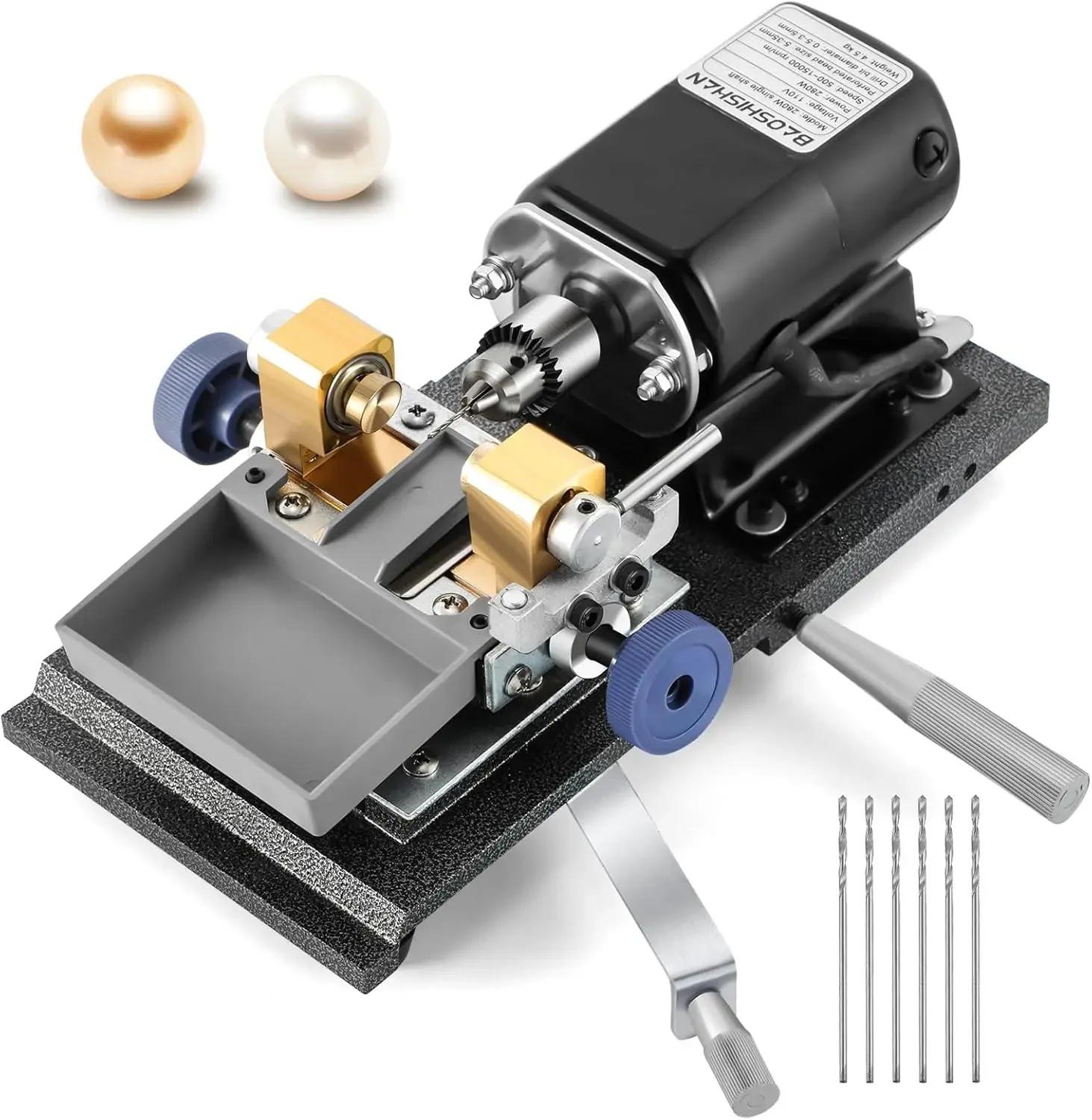 

280W Pearl Drilling Machine Coral Driller Amber Holing Machine Upgrade Large Plastic Pallets Full Set Speed Adjustable 110V (wit