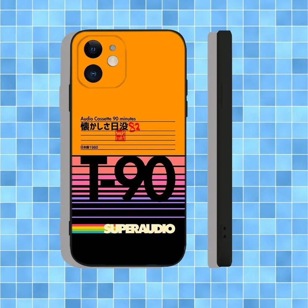 حافظة هاتف VHS Sakura Rewind لهاتف iPhone 17,16,15,14,13,12,11,Pro,Max,Plus,Air,X,XS,XR,SE,8,7,Mini,Soft Black Case