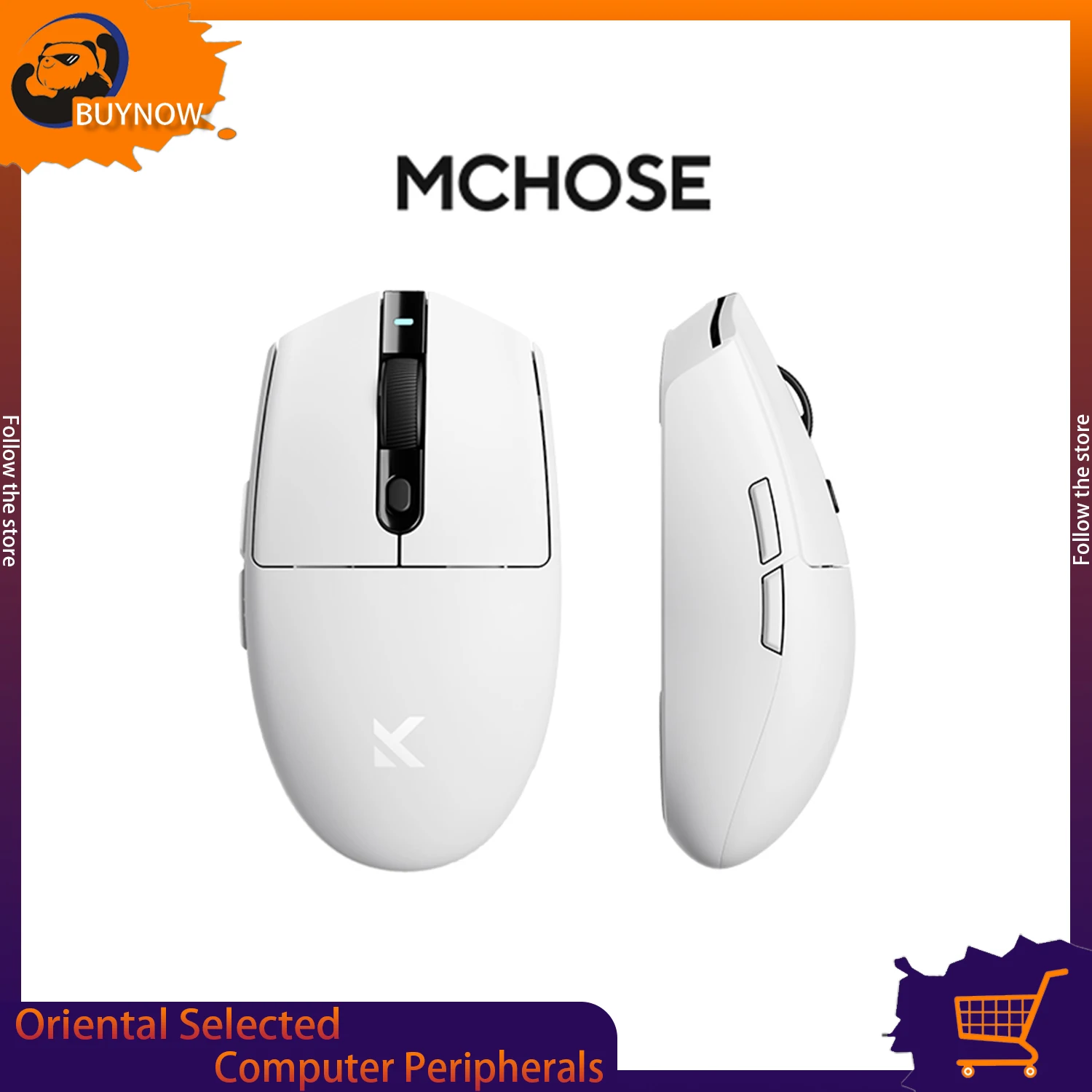 Mchose G3 Wireless Silent Mouse 26000dpi Game Office Holeless Lightweight Paw3311 2.4g Bluetooth Valorant Dedicated