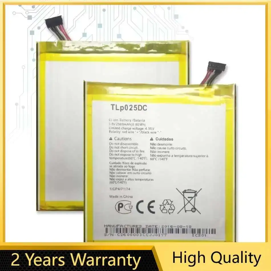 

Eco-Friendly TLP025DC TLp025D2 Certified Quality For Alcatel Pixi 4 6.0 OT 9001A 9001X 9001D 8050D OT-8050 Mobile Phone Battery