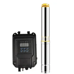 High Quality 12impeller 1Horsepower Solar Well Pump 750W DC48V solar brushless Submersible pump with MPPT controller Head 80M
