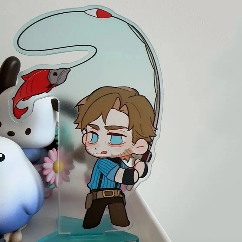 Game Red Dead Redemption 2 RDR2 Arthur Morgan Cosplay Standing Plate Kawaii Rotate Acrylic Figure Stand Accessory Ornament Props