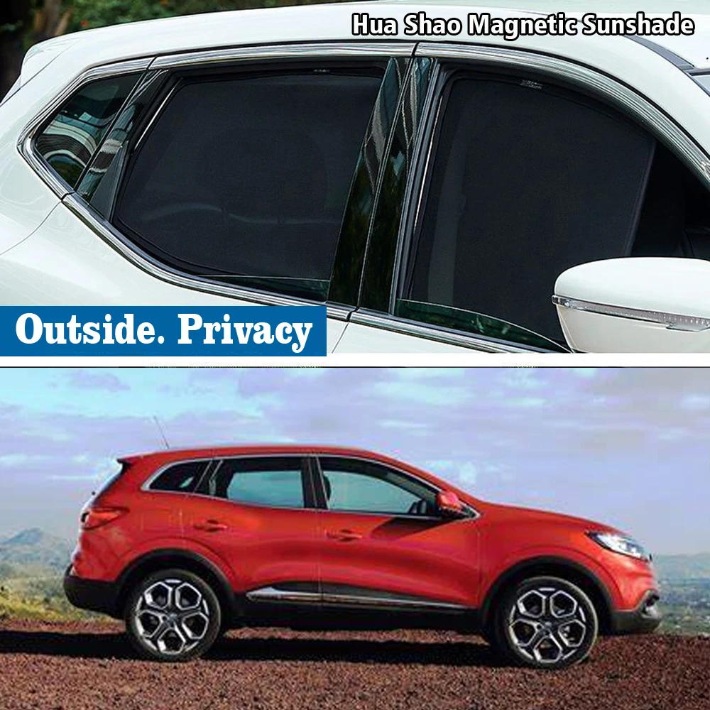 Magnetic Car Sunshade Shield Front Windshield Frame Curtain Sun Shade Accessories For Renault Kadjar 2015 - 2023 2022 2021 2020