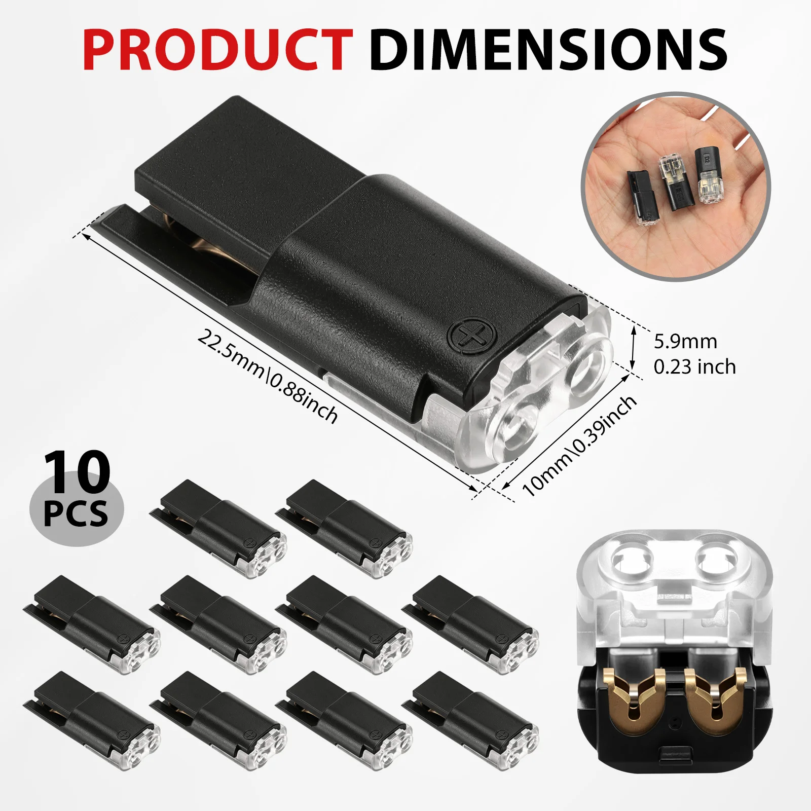 10/150/200Pcs 2 Pin Way Plug Waterproof Electrical Connector Car Wire Cable Automotive Electrical Connector Strip Terminal