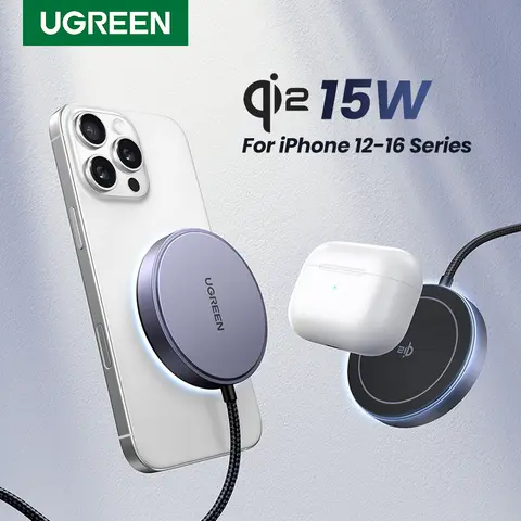 UGREEN 15W Magnetic Wireless Charger For iPhone 16 17 Pro Max Fast Charging Qi Certified Magsafe Phone Charging Pad
