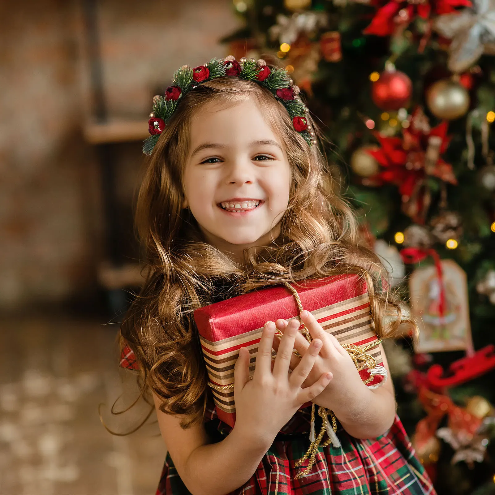 

Рождественский венок, повязка на голову, цветочный колокольчик, гирлянда, головной убор из сосновой шишки для праздничного костюма, вечерние, Рождественский венок, повязка для волос