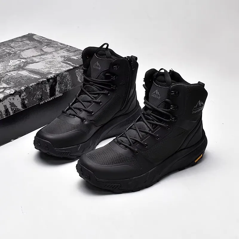 2025 New hot fashion casual simple sneakers, high-top mountaineering is thick bottom wear-resistant breathable