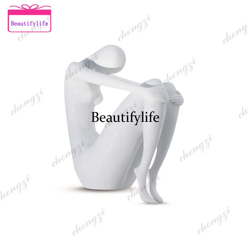 a55 Creative simple sandstone human body abstract figure sculpture ornament home decoration living room