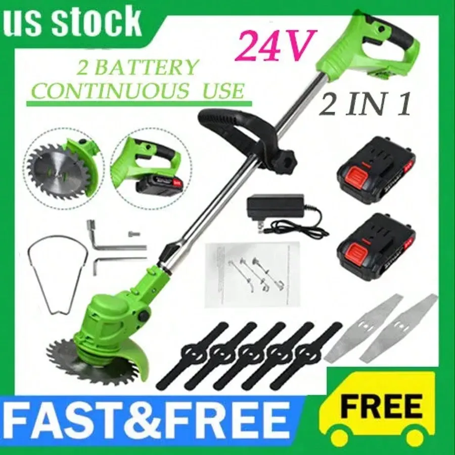 

Weeds Eater Electric Brush Cutter Lawn Edger Grass String Trimmer 21V 650W Cordless Weedwacker Lawn Grass Edger Adjusta